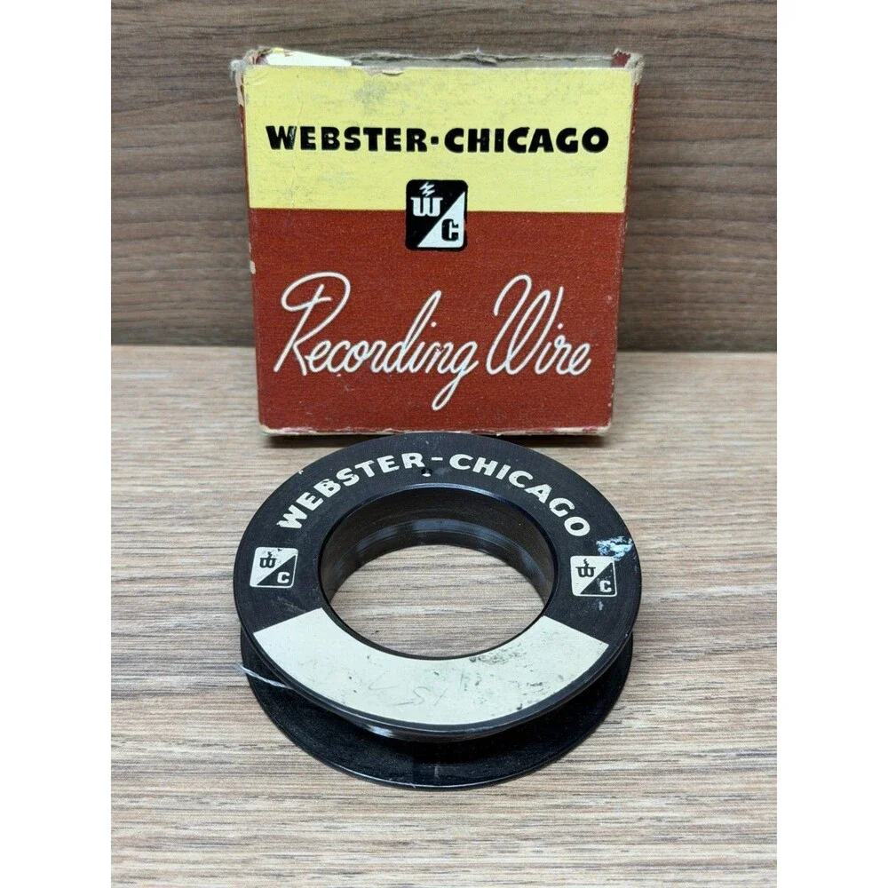 Vintage 1950 Webster-Chicago 1 Hour Wire Recorder Recording Spool Reel W-175